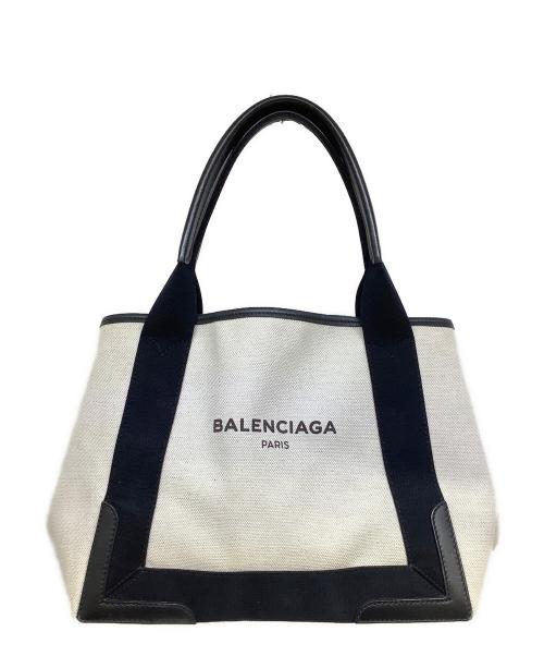 BALENCIAGA（バレンシアガ）BALENCIAGA (バレンシアガ) ハンドバッグ ブラック×アイボリーの古着・服飾アイテム
