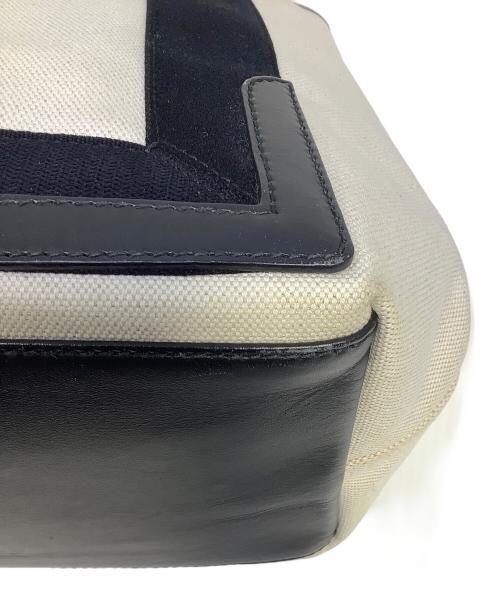 BALENCIAGA（バレンシアガ）BALENCIAGA (バレンシアガ) ハンドバッグ ブラック×アイボリーの古着・服飾アイテム