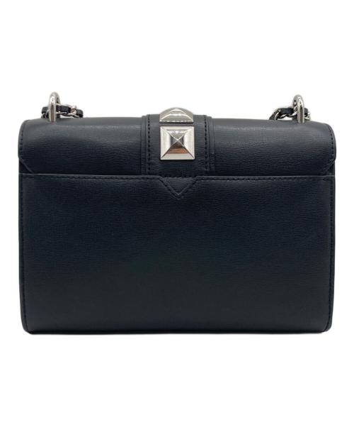 MICHAEL KORS（マイケル・コース）MICHAEL KORS (マイケル・コース) MICHAEL KORS チェーンショルダーバッグ ブラック×シルバーの古着・服飾アイテム