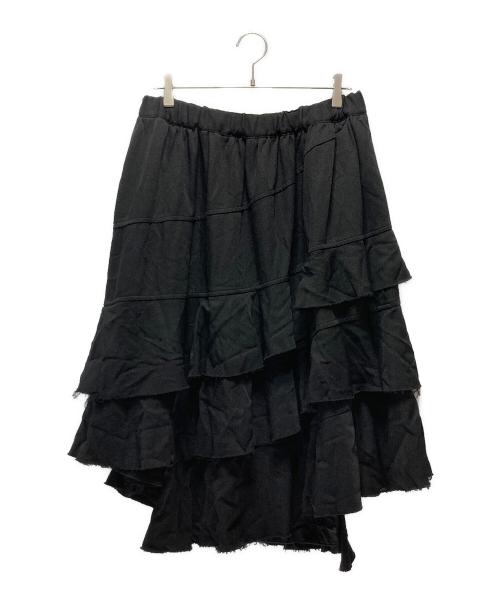 BLACK COMME des GARCONS（ブラックコムデギャルソン）BLACK COMME des GARCONS (ブラックコムデギャルソン) BLACK COMME des GARCONS（ブラックコムデギャルソン）ティアードスカート ブラック サイズ:Mの古着・服飾アイテム