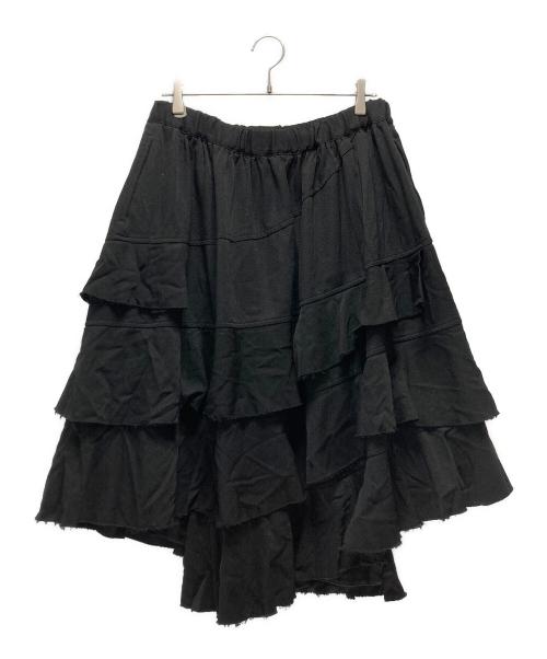 BLACK COMME des GARCONS（ブラックコムデギャルソン）BLACK COMME des GARCONS (ブラックコムデギャルソン) BLACK COMME des GARCONS（ブラックコムデギャルソン）ティアードスカート ブラック サイズ:Mの古着・服飾アイテム