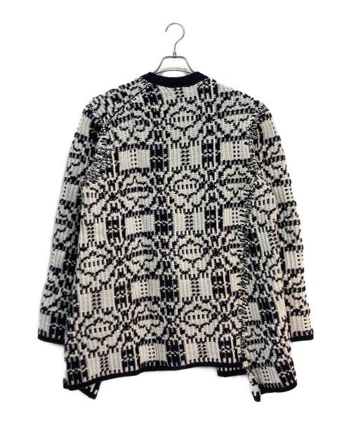 COMME des GARCONS HOMME PLUS（コムデギャルソンオムプリュス）COMME des GARCONS HOMME PLUS (コムデギャルソンオムプリュス)  spiral knit pullover 螺旋ニット プルオーバー ホワイト×ブラック サイズ:Lの古着・服飾アイテム