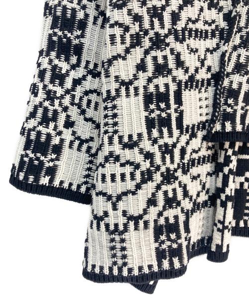 COMME des GARCONS HOMME PLUS（コムデギャルソンオムプリュス）COMME des GARCONS HOMME PLUS (コムデギャルソンオムプリュス)  spiral knit pullover 螺旋ニット プルオーバー ホワイト×ブラック サイズ:Lの古着・服飾アイテム