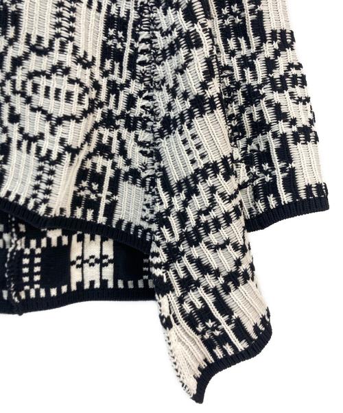COMME des GARCONS HOMME PLUS（コムデギャルソンオムプリュス）COMME des GARCONS HOMME PLUS (コムデギャルソンオムプリュス)  spiral knit pullover 螺旋ニット プルオーバー ホワイト×ブラック サイズ:Lの古着・服飾アイテム