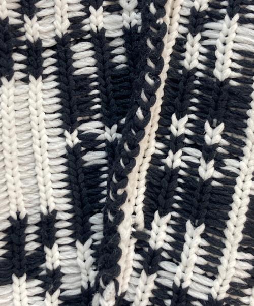 COMME des GARCONS HOMME PLUS（コムデギャルソンオムプリュス）COMME des GARCONS HOMME PLUS (コムデギャルソンオムプリュス)  spiral knit pullover 螺旋ニット プルオーバー ホワイト×ブラック サイズ:Lの古着・服飾アイテム