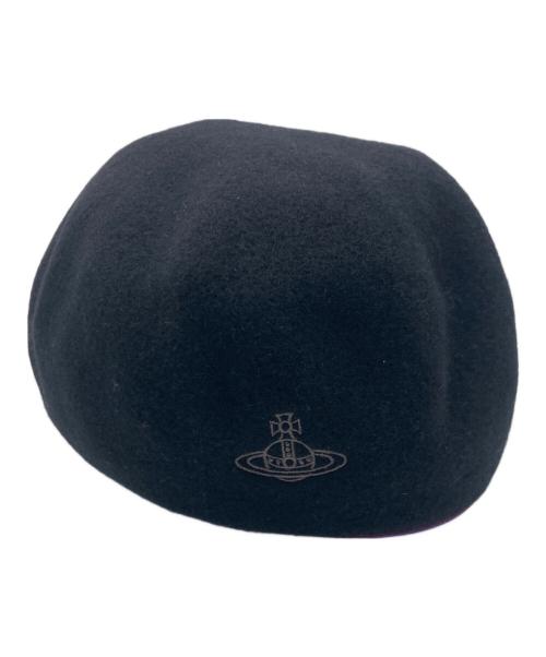Vivienne Westwood（ヴィヴィアンウエストウッド）Vivienne Westwood (ヴィヴィアンウエストウッド) ベレー帽 ブラック 未使用品の古着・服飾アイテム