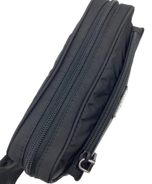 PRADA（プラダ）PRADA (プラダ) PRADA Re-Nylon xサフィアーノレザー ベルトバッグ ブラックの古着・服飾アイテム