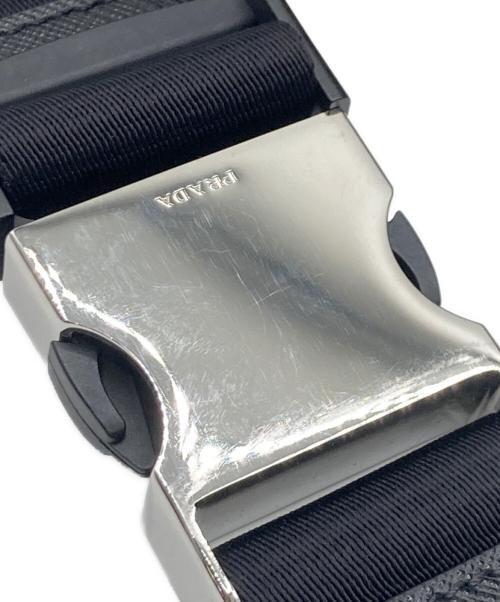 PRADA（プラダ）PRADA (プラダ) PRADA Re-Nylon xサフィアーノレザー ベルトバッグ ブラックの古着・服飾アイテム