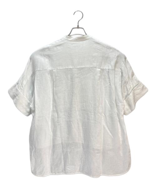 ebure（エブール）ebure (エブール) ebure（エブール）リュクスリネンストライプシャツ ホワイト サイズ:36の古着・服飾アイテム