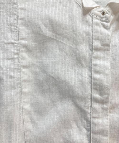 ebure（エブール）ebure (エブール) ebure（エブール）リュクスリネンストライプシャツ ホワイト サイズ:36の古着・服飾アイテム