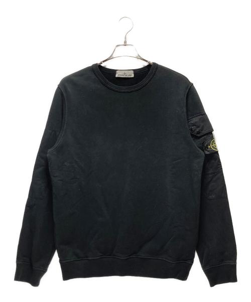 STONE ISLAND（ストーンアイランド）STONE ISLAND (ストーンアイランド) STONE ISLAND（ストーンアイランド）ロゴパッチ スウェットシャツ ブラック サイズ:Mの古着・服飾アイテム