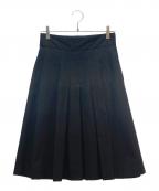 MARGARET HOWELLマーガレットハウエル）の古着「FINE WOOL COTTON TWILL スカート」｜ブラック
