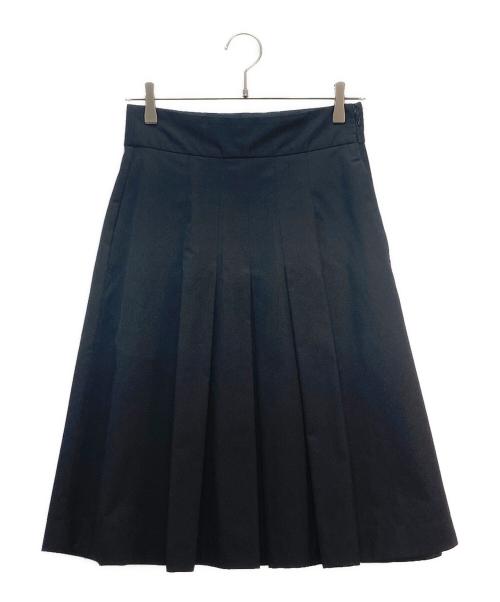 MARGARET HOWELL（マーガレットハウエル）MARGARET HOWELL (マーガレットハウエル) FINE WOOL COTTON TWILL スカート ブラック サイズ:1の古着・服飾アイテム