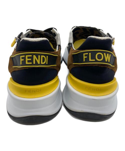 FENDI（フェンディ）FENDI (フェンディ) フロー スニーカー ブラック×イエロー サイズ:26の古着・服飾アイテム