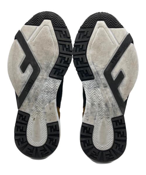 FENDI（フェンディ）FENDI (フェンディ) フロー スニーカー ブラック×イエロー サイズ:26の古着・服飾アイテム