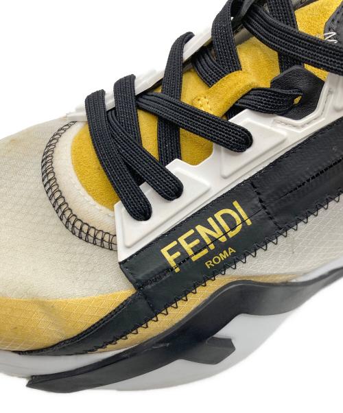 FENDI（フェンディ）FENDI (フェンディ) フロー スニーカー ブラック×イエロー サイズ:26の古着・服飾アイテム