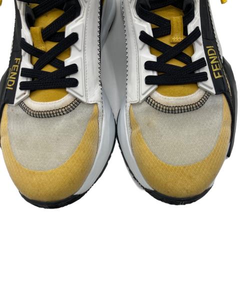 FENDI（フェンディ）FENDI (フェンディ) フロー スニーカー ブラック×イエロー サイズ:26の古着・服飾アイテム