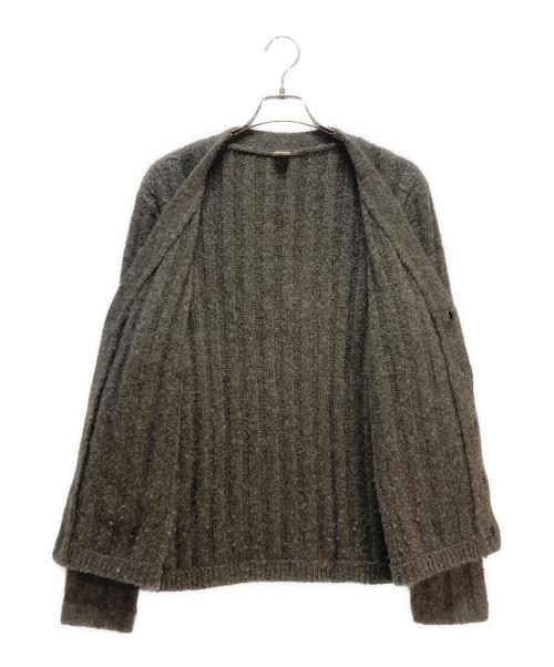 Ron Herman（ロンハーマン）Ron Herman (ロンハーマン) Ron Herman エルボーパッチ ニットカーディガン グレー サイズ:Mの古着・服飾アイテム