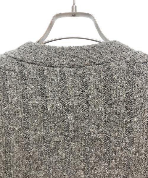 Ron Herman（ロンハーマン）Ron Herman (ロンハーマン) Ron Herman エルボーパッチ ニットカーディガン グレー サイズ:Mの古着・服飾アイテム