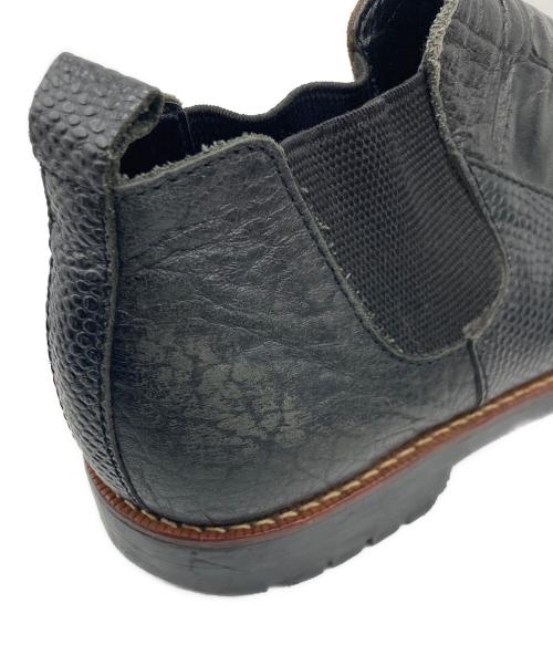 COMME des GARCONS HOMME PLUS（コムデギャルソンオムプリュス）COMME des GARCONS HOMME PLUS (コムデギャルソンオムプリュス) パッチワークシューズ ブラック サイズ:26の古着・服飾アイテム