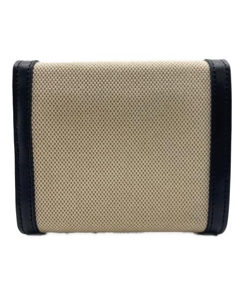 IACUCCI（イアクッチ）IACUCCI (イアクッチ) IACUCCI （イアクッチ）3つ折り財布 ベージュ×ブラックの古着・服飾アイテム