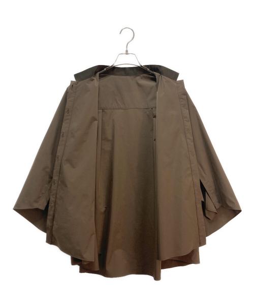LE PHIL（ル フィル）LE PHIL (ル フィル) ラッフルスリーブブロードブラウス ブラウン サイズ:Fの古着・服飾アイテム