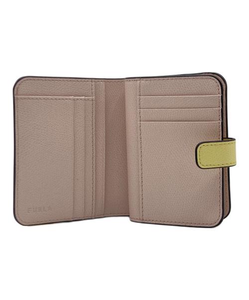 FURLA（フルラ）FURLA (フルラ) FURLA 二つ折り財布 イエロー×ピンクの古着・服飾アイテム