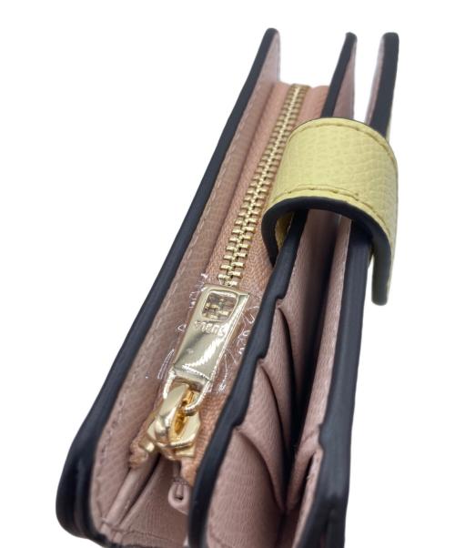 FURLA（フルラ）FURLA (フルラ) FURLA 二つ折り財布 イエロー×ピンクの古着・服飾アイテム