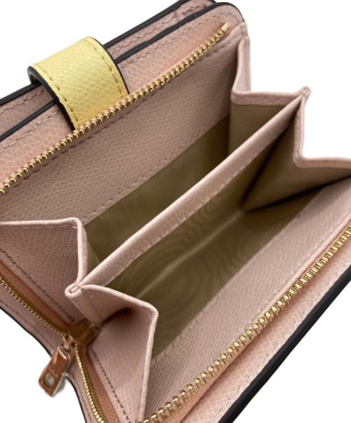 FURLA（フルラ）FURLA (フルラ) FURLA 二つ折り財布 イエロー×ピンクの古着・服飾アイテム