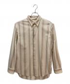 OVERCOATオーバーコート）の古着「ストライプシャツ」｜ベージュ