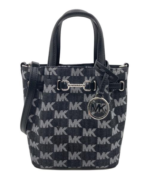 MICHAEL KORS（マイケル・コース）MICHAEL KORS (マイケル・コース) MICHAEL KORS 2WAYバッグ ブラック×グレーの古着・服飾アイテム