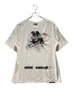 FREE ORDER WORLDフリーワールドオーダー）の古着「FVVO Mocking Micky 18 Prohibitions T-Shirt」｜ホワイト