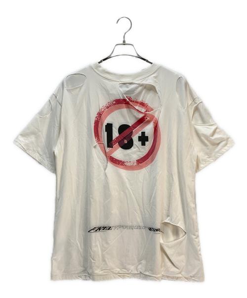 FREE ORDER WORLD（フリーワールドオーダー）FREE ORDER WORLD (フリーワールドオーダー) FVVO Mocking Micky 18 Prohibitions T-Shirt ホワイト サイズ:Lの古着・服飾アイテム