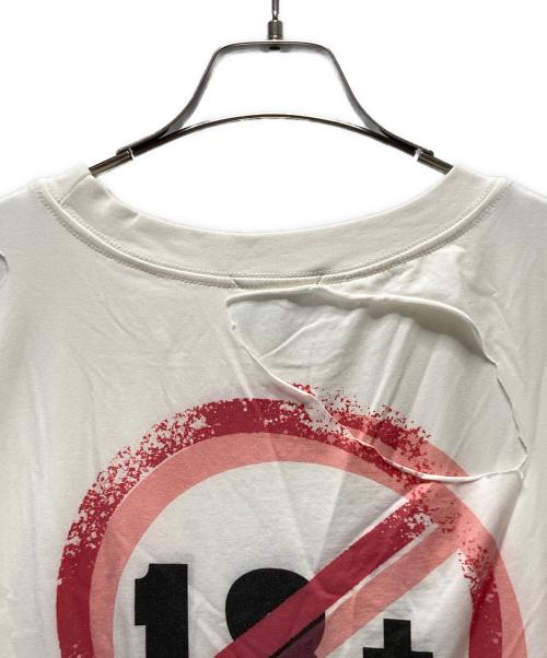 FREE ORDER WORLD（フリーワールドオーダー）FREE ORDER WORLD (フリーワールドオーダー) FVVO Mocking Micky 18 Prohibitions T-Shirt ホワイト サイズ:Lの古着・服飾アイテム
