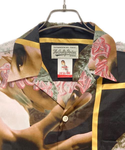 WACKO MARIA（ワコマリア）WACKO MARIA (ワコマリア) WACKO MARIA 凶器の桜 HAWAIIAN SHIRT ブラック×イエロー サイズ:Lの古着・服飾アイテム