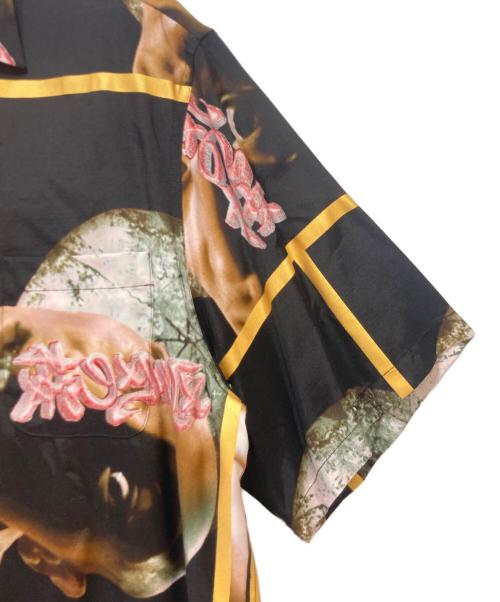 WACKO MARIA（ワコマリア）WACKO MARIA (ワコマリア) WACKO MARIA 凶器の桜 HAWAIIAN SHIRT ブラック×イエロー サイズ:Lの古着・服飾アイテム