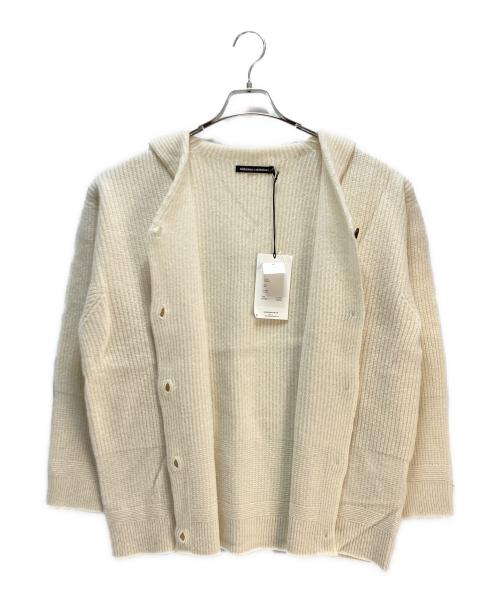 nicholson and nicholson（ニコルソンアンドニコルソン）nicholson and nicholson (ニコルソンアンドニコルソン) nicholson and nicholson（ニコルソンアンドニコルソン）ARRAN セーラーカラーカーディガン ホワイト サイズ:38 未使用品の古着・服飾アイテム