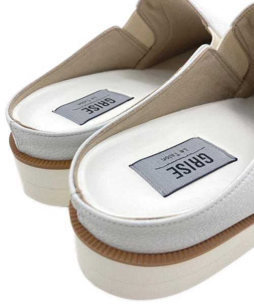 Le Talon GRISE（ル タロン グリーズ）Le Talon GRISE (ル タロン グリーズ) Le Talon GRISE スリッポン ホワイト サイズ:Lの古着・服飾アイテム