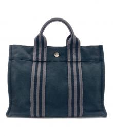 HERMES（エルメス）の古着「HERMES フールトゥ PM トートバッグ」｜ブラック×グレー