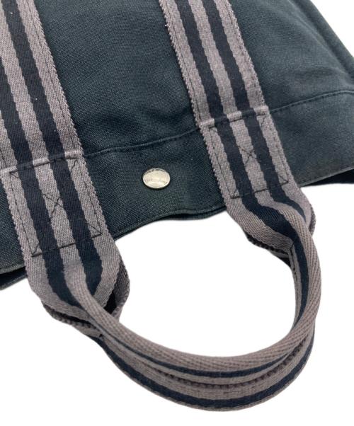 HERMES（エルメス）HERMES (エルメス) HERMES フールトゥ PM トートバッグ ブラック×グレーの古着・服飾アイテム