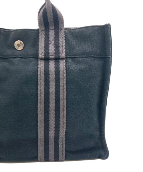 HERMES（エルメス）HERMES (エルメス) HERMES フールトゥ PM トートバッグ ブラック×グレーの古着・服飾アイテム