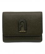 FURLAフルラ）の古着「FURLA DAFNE 3つ折り財布」｜オリーブ