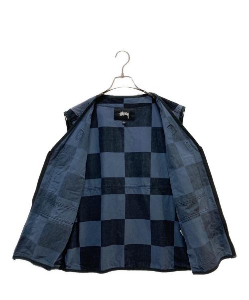 stussy（ステューシー）stussy (ステューシー) stussy ユーティリティベスト ブルー×ネイビー サイズ:Lの古着・服飾アイテム