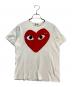 PLAY COMME des GARCONS（プレイコムデギャルソン）の古着「PLAY COMME des GARCONS（プレイコムデギャルソン）半袖Tシャツ」｜ホワイト×レッド