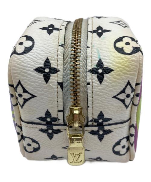 LOUIS VUITTON（ルイ ヴィトン）LOUIS VUITTON (ルイ ヴィトン) ポーチ ポルトモネ・キューブ ホワイト×パープルの古着・服飾アイテム