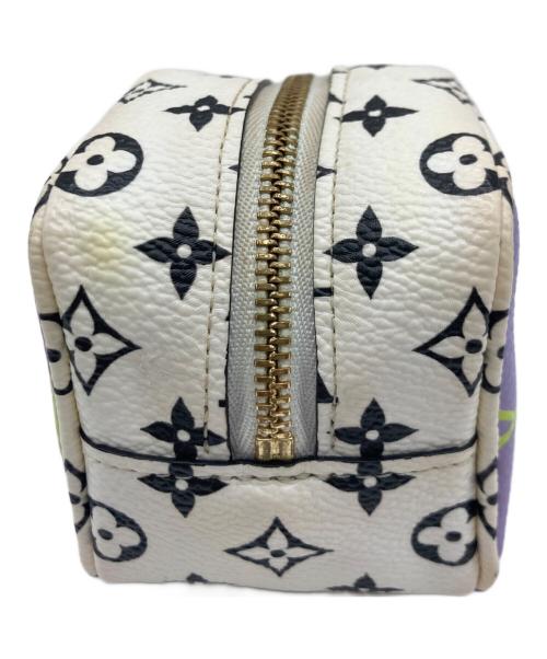 LOUIS VUITTON（ルイ ヴィトン）LOUIS VUITTON (ルイ ヴィトン) ポーチ ポルトモネ・キューブ ホワイト×パープルの古着・服飾アイテム