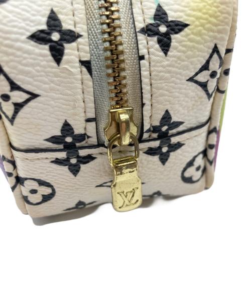 LOUIS VUITTON（ルイ ヴィトン）LOUIS VUITTON (ルイ ヴィトン) ポーチ ポルトモネ・キューブ ホワイト×パープルの古着・服飾アイテム