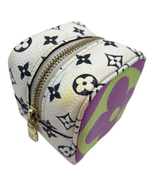 LOUIS VUITTON（ルイ ヴィトン）LOUIS VUITTON (ルイ ヴィトン) ポーチ ポルトモネ・キューブ ホワイト×パープルの古着・服飾アイテム