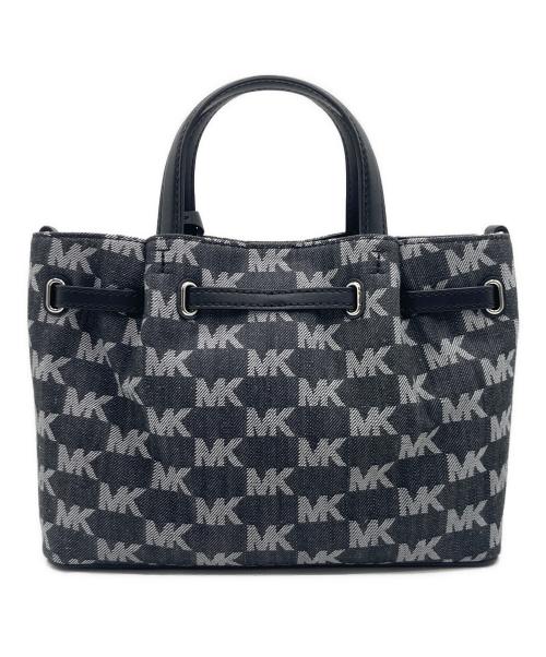 MICHAEL KORS（マイケル・コース）MICHAEL KORS (マイケル・コース) CARSON センタージップ サッチェル スモール MKシグネチャー ブラック×ホワイトの古着・服飾アイテム