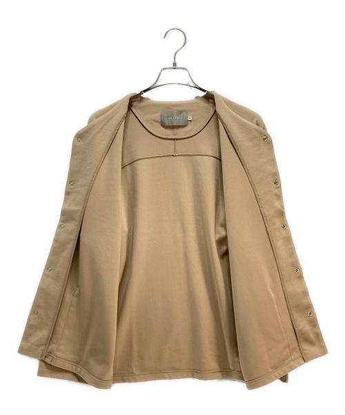 CURLY&Co.（カーリー）CURLY&Co. (カーリー) DOUBLE KNIT SNAP-BUTTON CARDIGAN ベージュ サイズ:1の古着・服飾アイテム